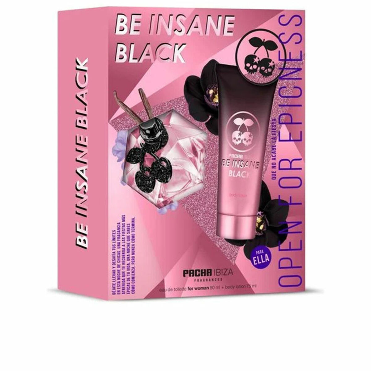 Women's Perfume Set Pacha Ibiza Be Insane Black 2 Pieces
